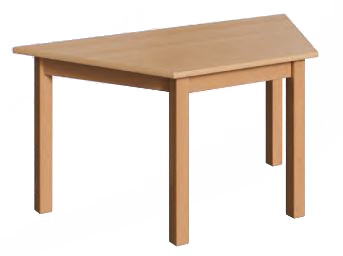 Holztisch - Trapeztisch aus Buche Massivholz, Tischbeine Quadratprofil 50 x 50 mm