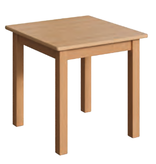 Holztisch - Quadrattisch aus Buche Massivholz, Tischbeine Quadratprofil 50 x 50 mm